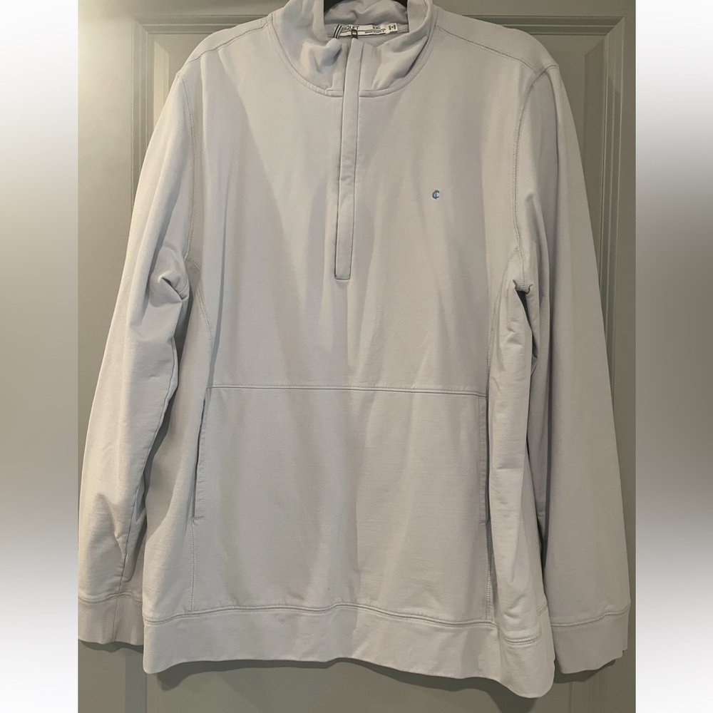 Criquet mens Classic half zip  golf lt blue  XXL cotton